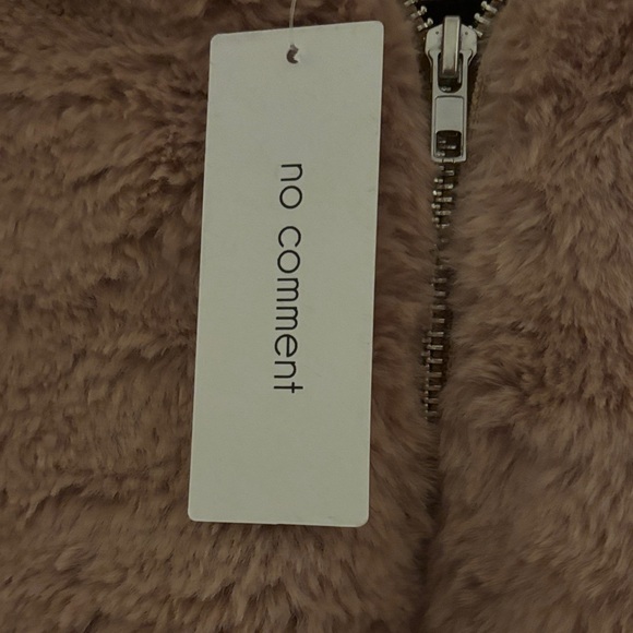 Cozy Tan Teddy Jacket with Ribbed Sleeves - Picture 2 of 2